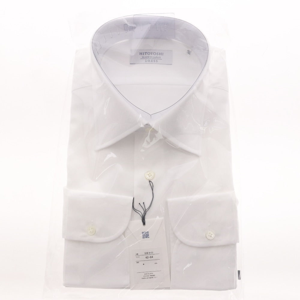 ■ HITOYOSHI ヒトヨシ シャツ 2枚セット ANAふるさと納税 返礼品 ドレスシャツ ボタン メンズ 42-84 ホワイト ブルー 未使用