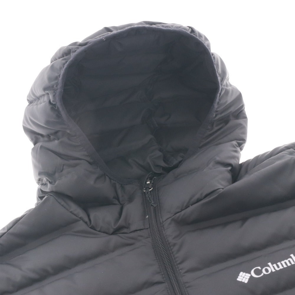 Columbia Down Jacket, Zipper Pocket, Hood, Men's/Women's, XL, Black