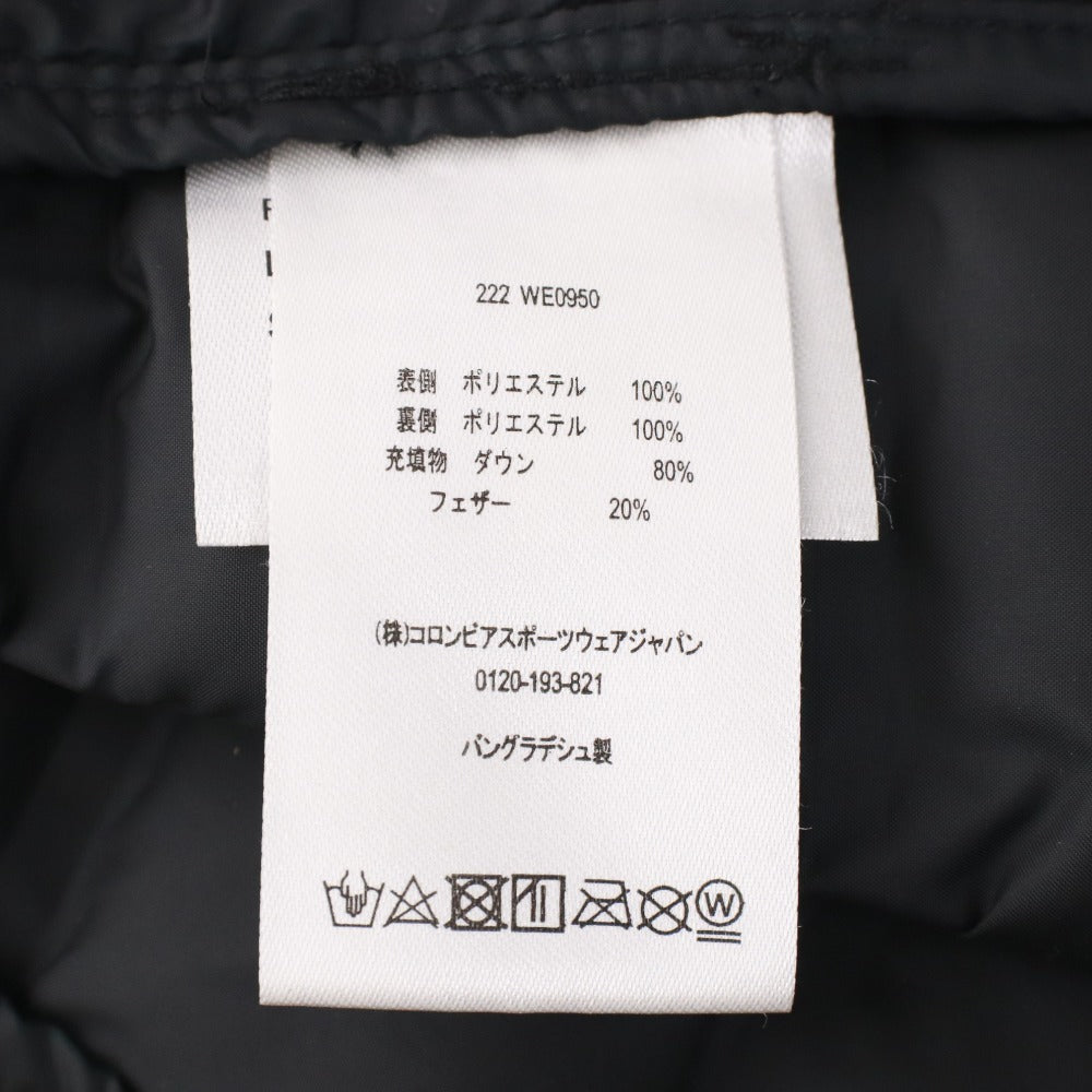 Columbia Down Jacket, Zipper Pocket, Hood, Men's/Women's, XL, Black