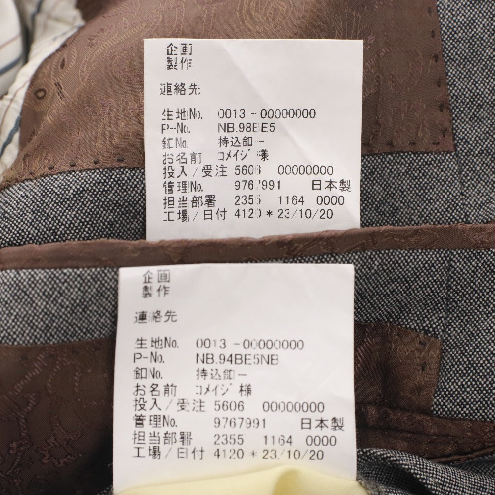 ■ NIKKE スーツ セットアップ ジャケット ボトムス ベスト 3点 ボタン ポケット メンズ グレー