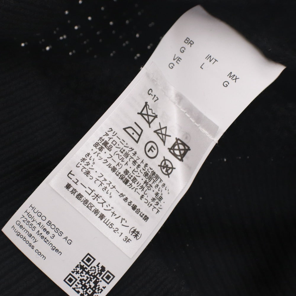 ■ ヒューゴボス セーター ニット トップス ワッフル ハイネック メンズ L ベージュ ホワイト ブラック 付属品付き 未使用