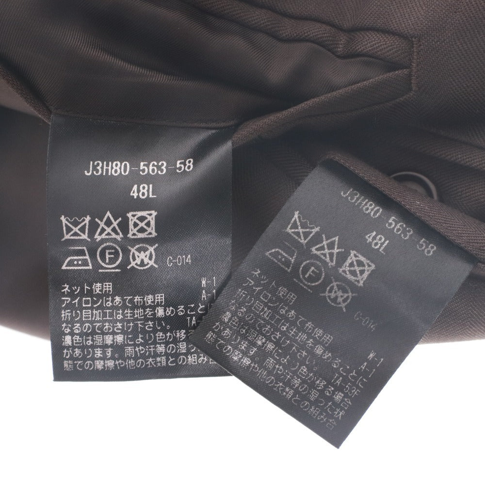 ■ ポールスチュアート スーツ セットアップ ジャケット パンツ 裾ダブル メンズ 48L (L相当) ブラウン 付属品付き