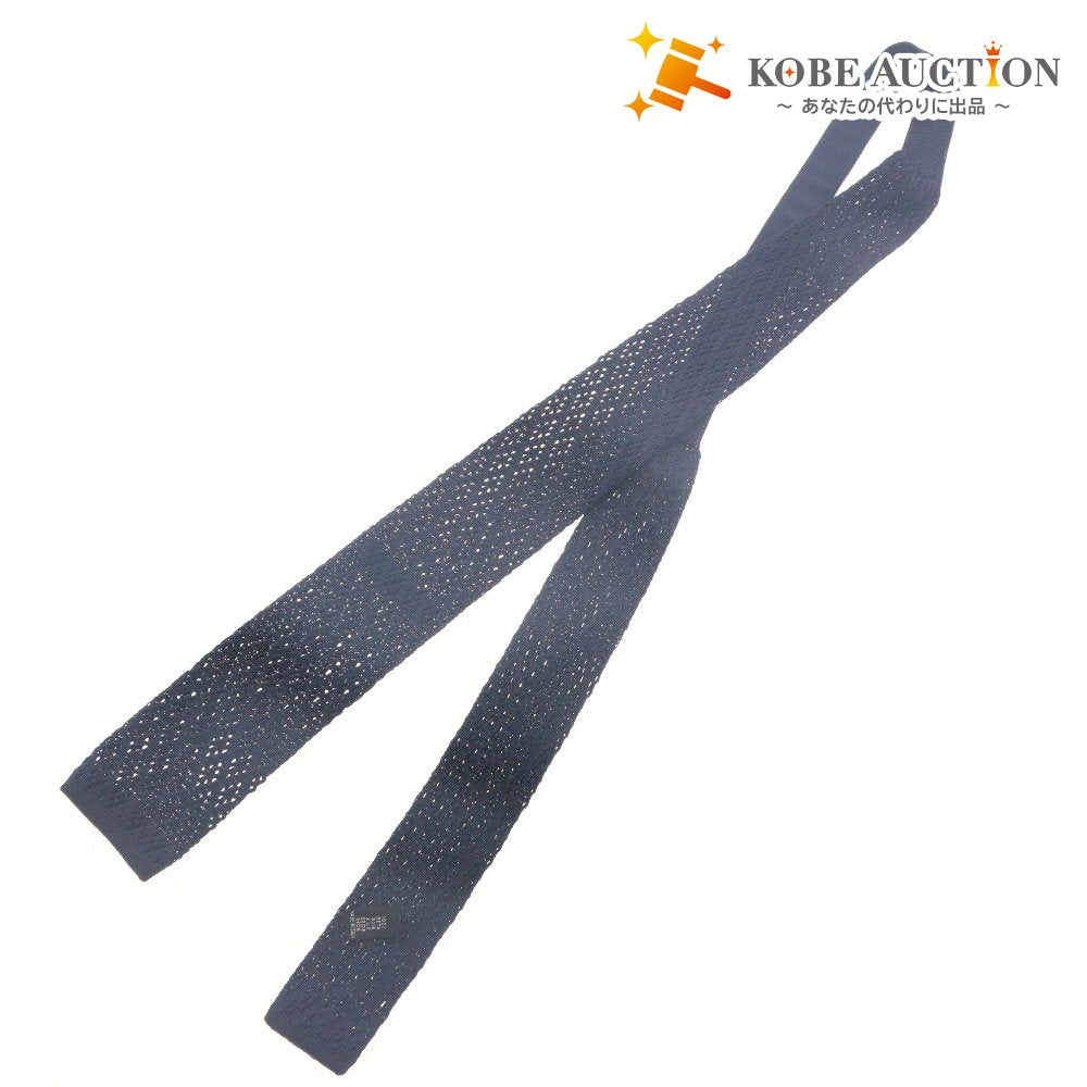 ■ タイユアタイ TIE YOUR TIE ネクタイ シルク100％ メンズ ネイビー 付属品付き 未使用