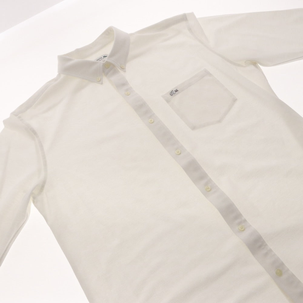 ■ ラコステ LACOSTE シャツ 長袖 CH717LJ-99 トップス レギュラーフィット ボタンダウン メンズ 41 (L相当) ホワイト