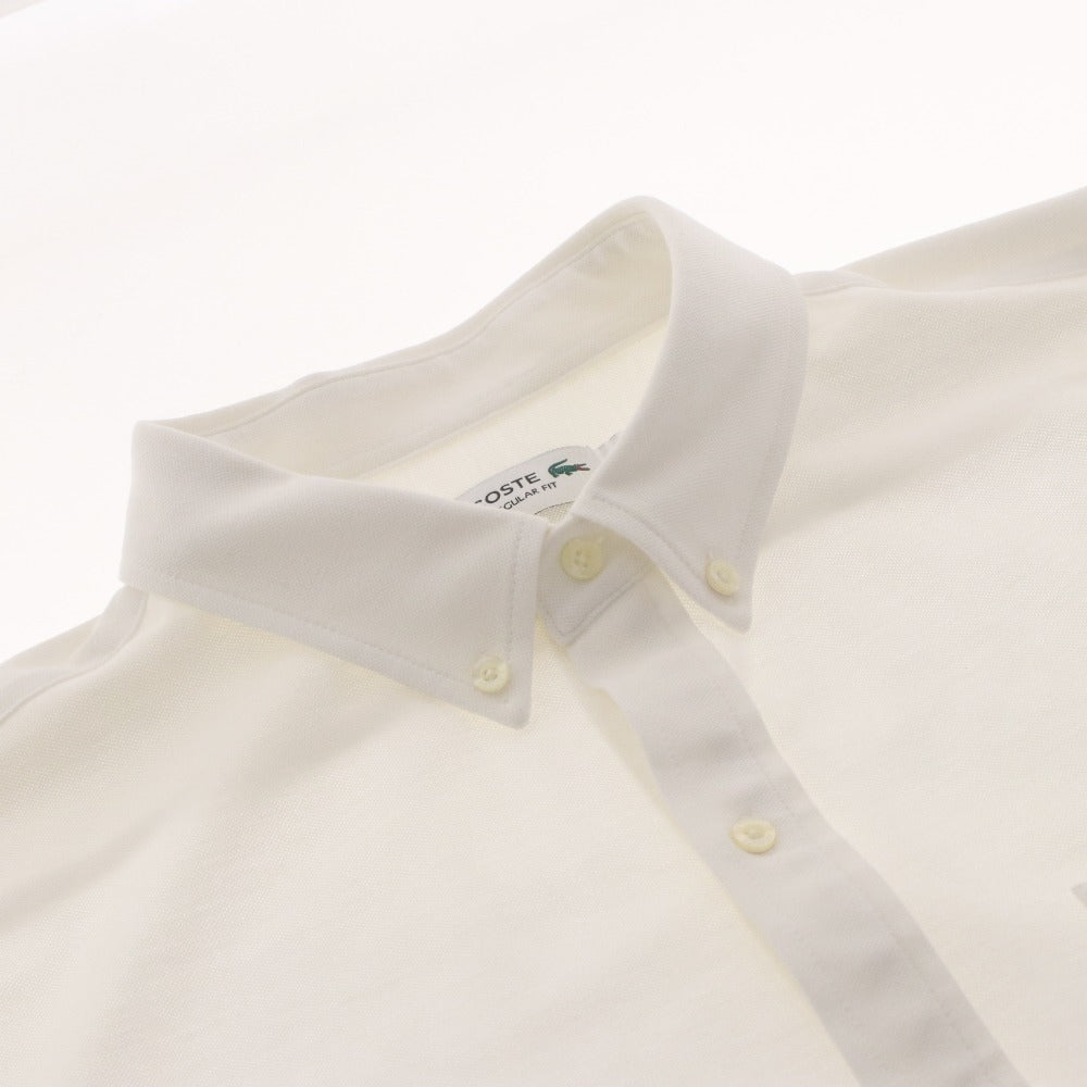 ■ ラコステ LACOSTE シャツ 長袖 CH717LJ-99 トップス レギュラーフィット ボタンダウン メンズ 41 (L相当) ホワイト
