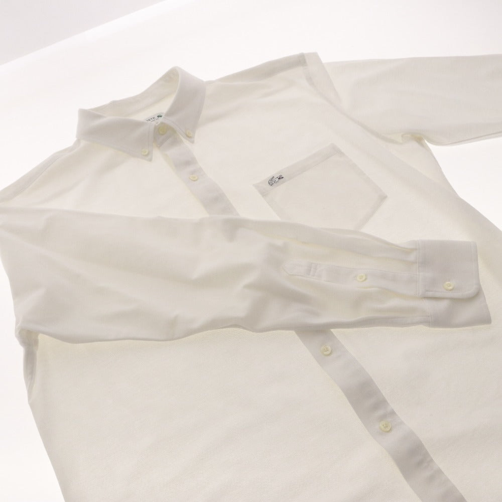 ■ ラコステ LACOSTE シャツ 長袖 CH717LJ-99 トップス レギュラーフィット ボタンダウン メンズ 41 (L相当) ホワイト