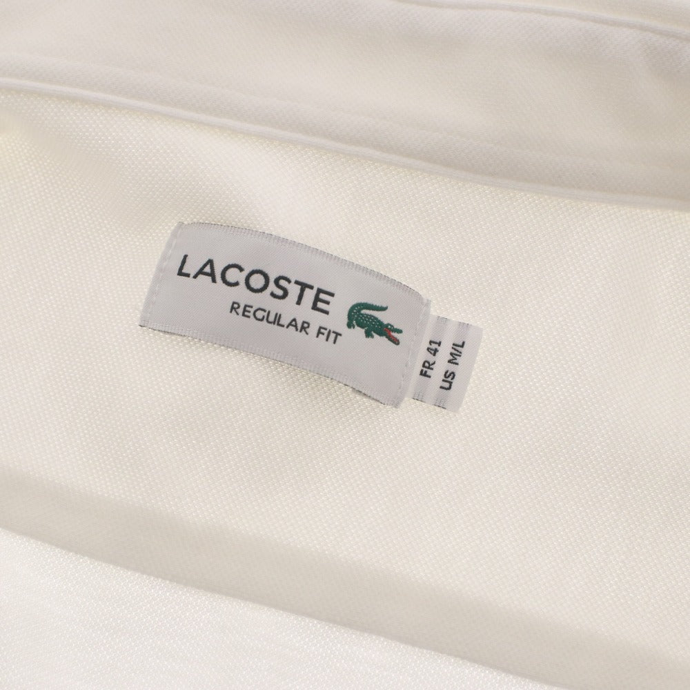 ■ ラコステ LACOSTE シャツ 長袖 CH717LJ-99 トップス レギュラーフィット ボタンダウン メンズ 41 (L相当) ホワイト