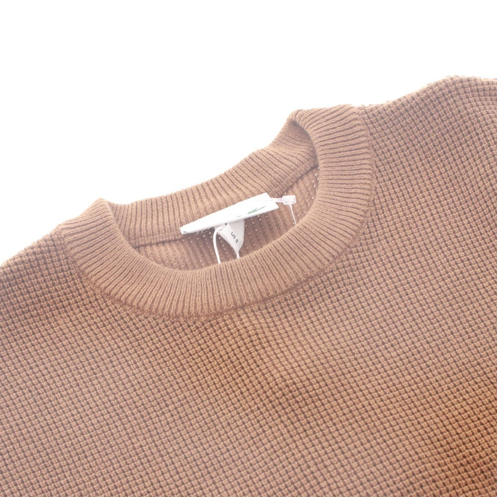 ■ ラコステ LACOSTE セーター 長袖 AH283LJ-99 トップス ワンポイント メンズ 3 ブラウン 付属品付き 未使用