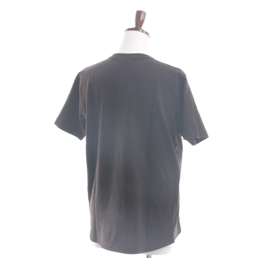 ■ ラコステ LACOSTE Tシャツ 半袖 TH4921-99 トップス ポケット 鹿の子 クルーネック ワッペン メンズ 4 ブラウン タグ付き 未使用