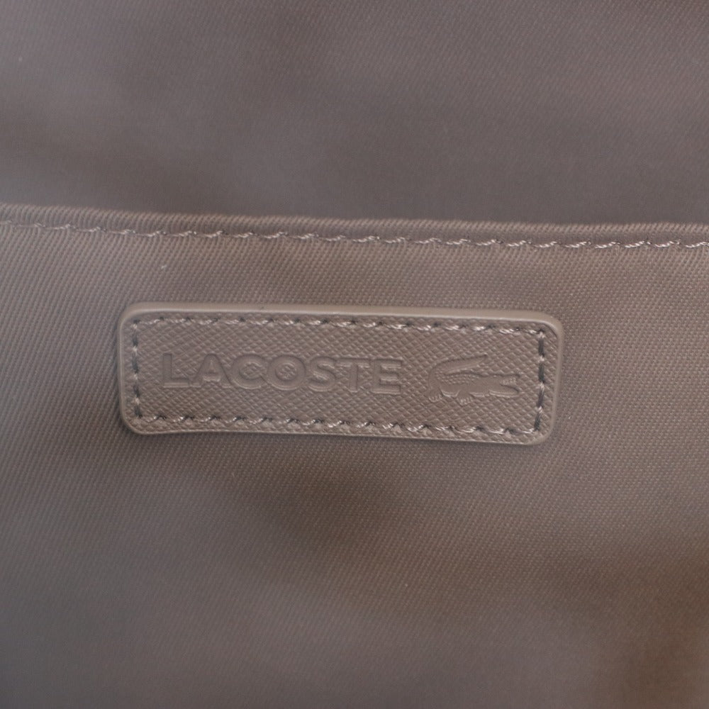 ■ LACOSTE ラコステ リュック バックパック 鞄 NH4430HC ファスナー ポケット メンズ 000 ブラウン 付属品付き