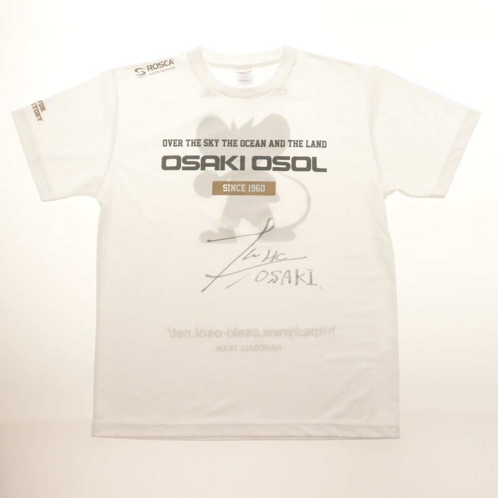 ■ 大崎オーソル埼玉 電気工業 ハンドボールチーム 公式応援Tシャツ 2枚/点セット 白 L 直筆サイン入り 小澤広太？/黒 L 未開封 未使用