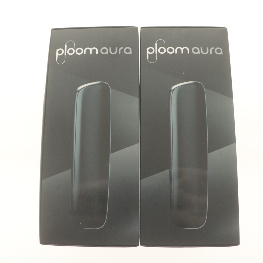 ■ Ploom AURA プルームオーラ 加熱式 電子タバコ 2点セット まとめ売り JET BLACK ジェットブラック デバイス 付属品付き 未開封 未使用
