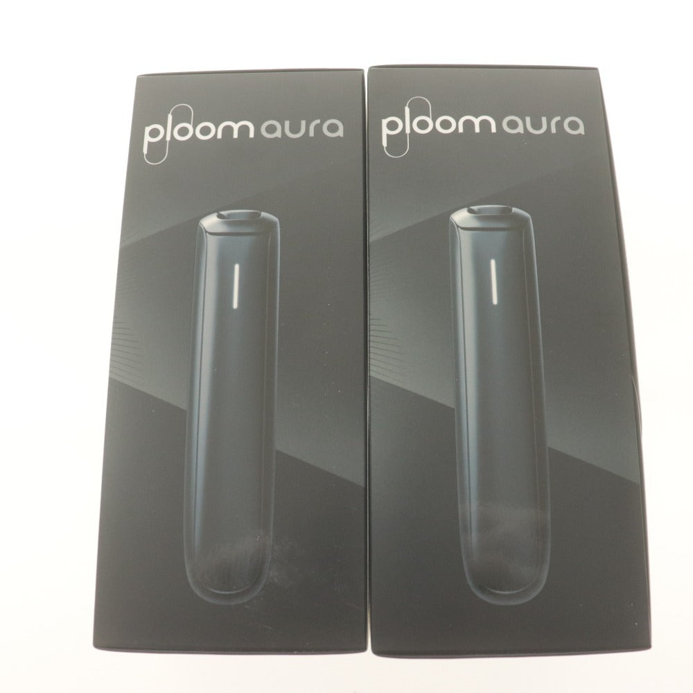 ■ Ploom AURA プルームオーラ 加熱式 電子タバコ 2点セット まとめ売り JET BLACK ジェットブラック デバイス 付属品付き 未開封 未使用