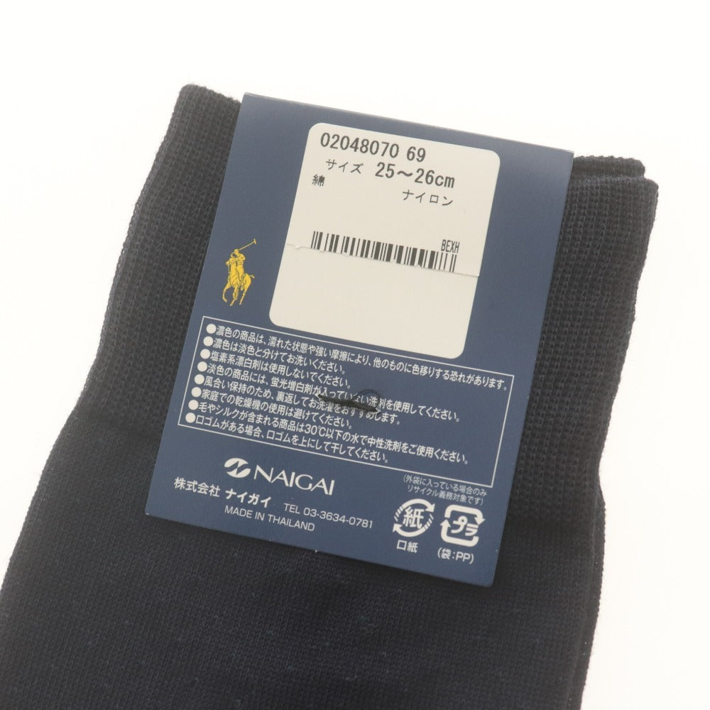 ■ 靴下 ソックス 2足/点セット まとめ売り ブルックスブラザーズ 25~27cm/ポロラルフローレン 25~26cm/メンズ ネイビー系 未開封 未使用