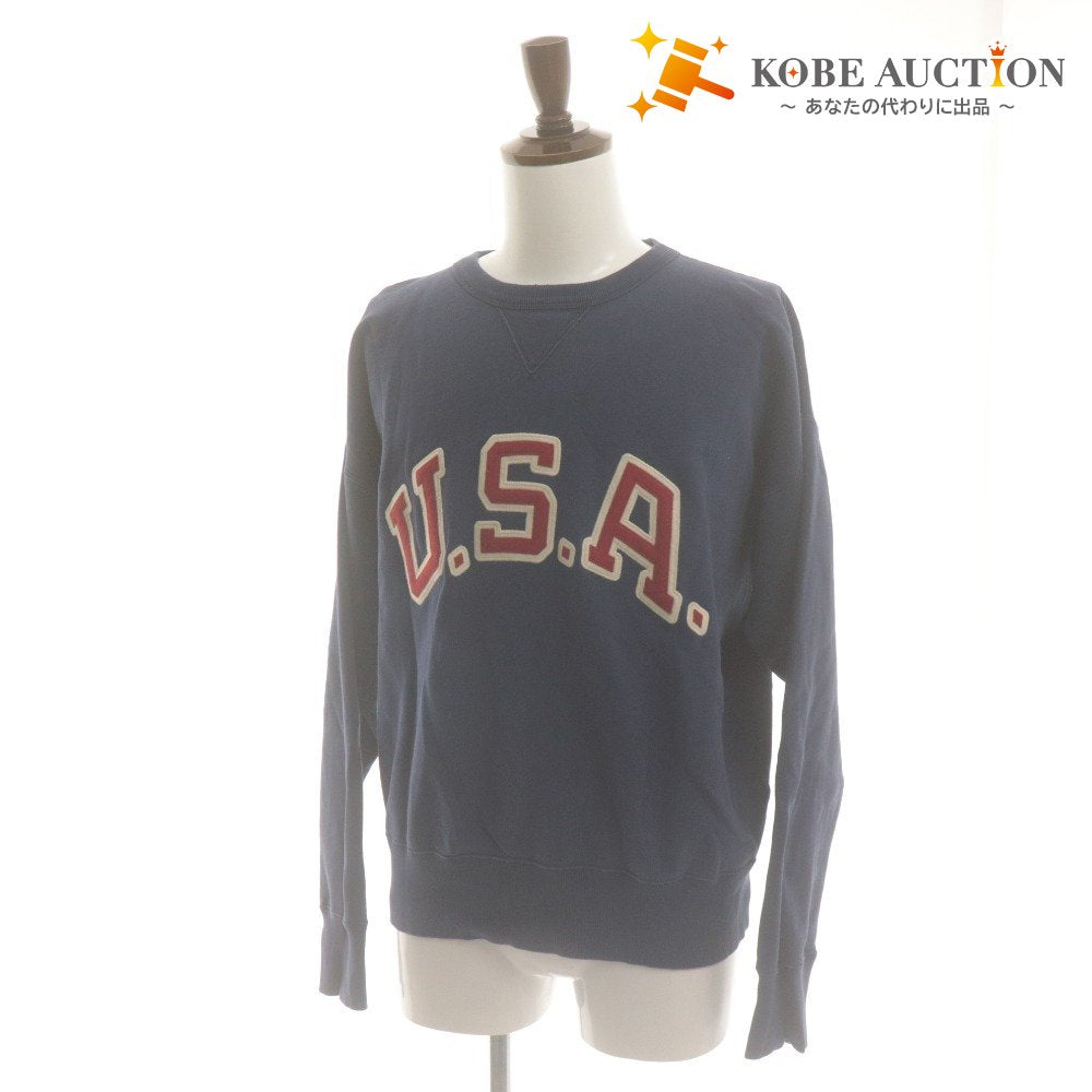 ■ POLO RALPH LAUREN Polo Ralph Lauren Sweatshirt Long Sleeve Top Patch Men's M Navy With Accessories Unused