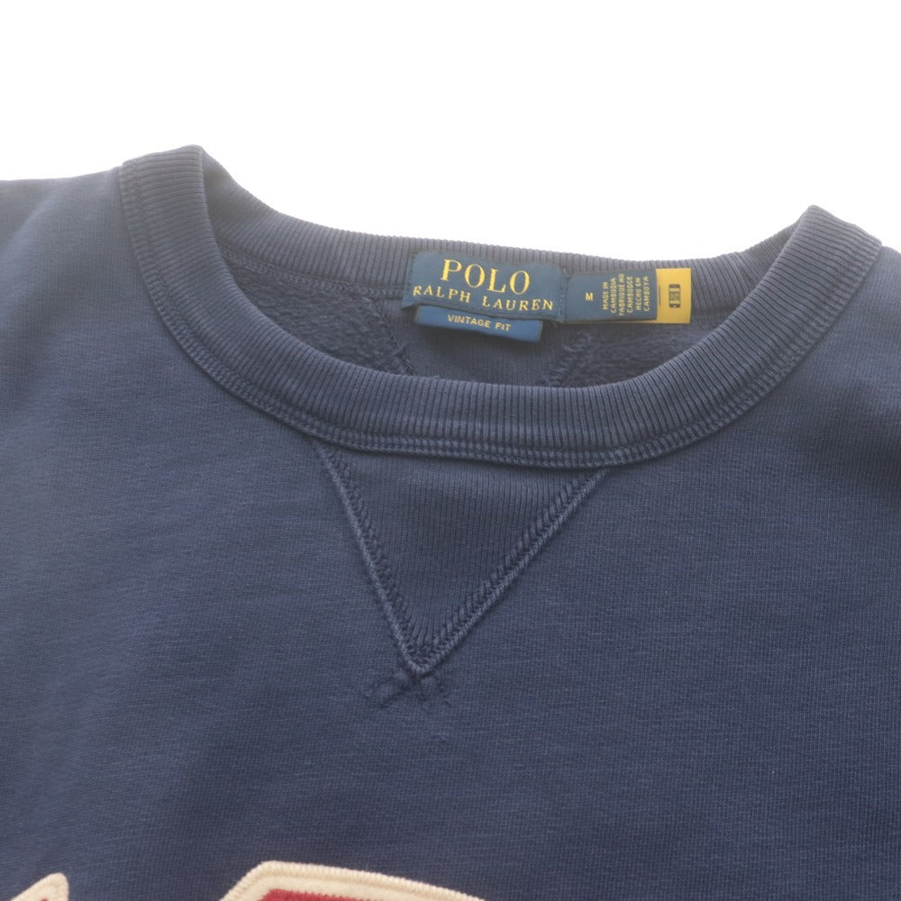 ■ POLO RALPH LAUREN Polo Ralph Lauren Sweatshirt Long Sleeve Top Patch Men's M Navy With Accessories Unused