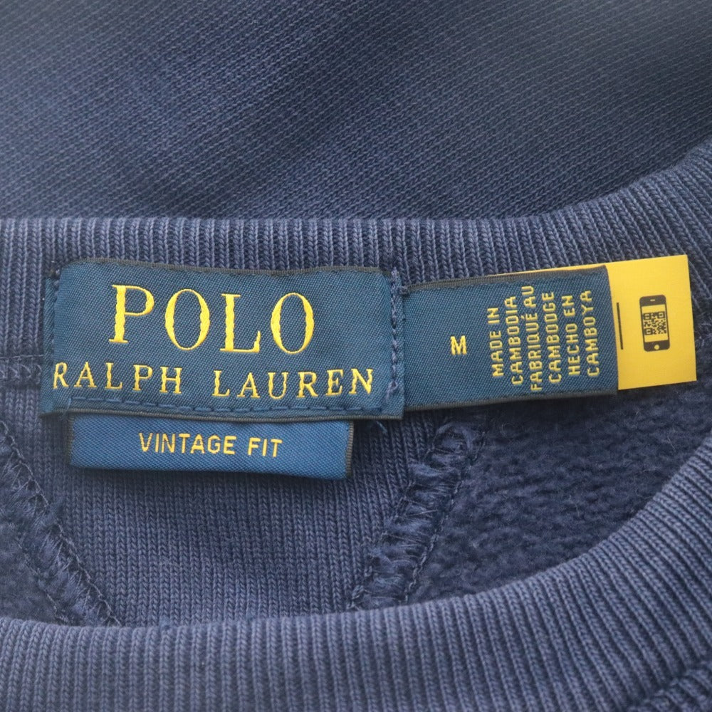 ■ POLO RALPH LAUREN Polo Ralph Lauren Sweatshirt Long Sleeve Top Patch Men's M Navy With Accessories Unused