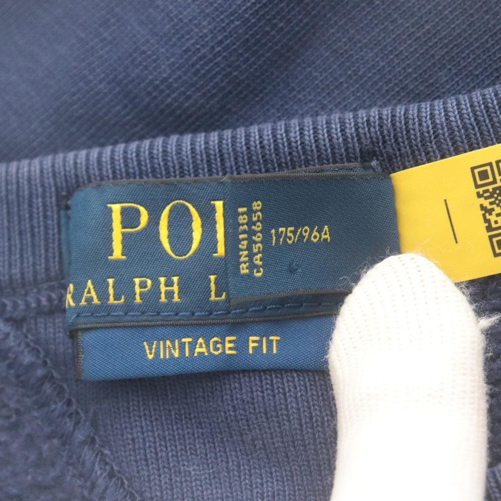 ■ POLO RALPH LAUREN Polo Ralph Lauren Sweatshirt Long Sleeve Top Patch Men's M Navy With Accessories Unused