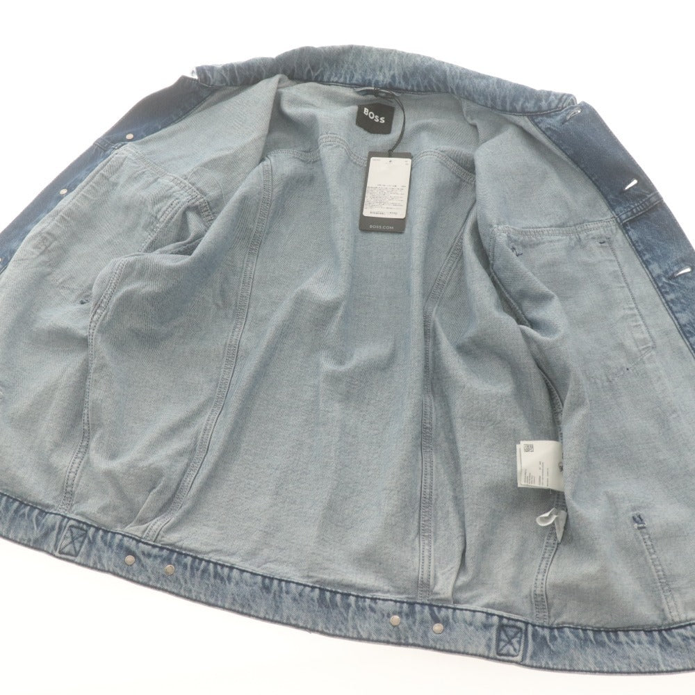 ■ BOSS Hugo Boss Jacket, G-Jean, Long Sleeve Outerwear, Denim, Cotton, Men's M, Blue, with Accessories, Unused