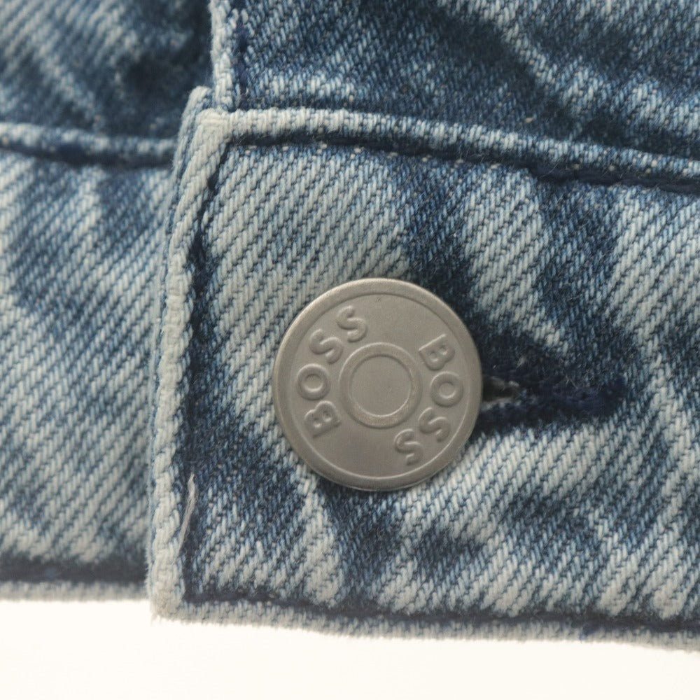 ■ BOSS Hugo Boss Jacket, G-Jean, Long Sleeve Outerwear, Denim, Cotton, Men's M, Blue, with Accessories, Unused