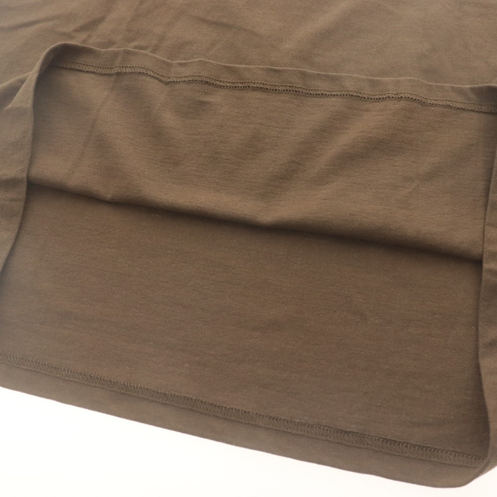 ■ STUSSY T-Shirt Short Sleeve Top Print Cotton Crew Neck Men's L Brown Accessory Included Unused