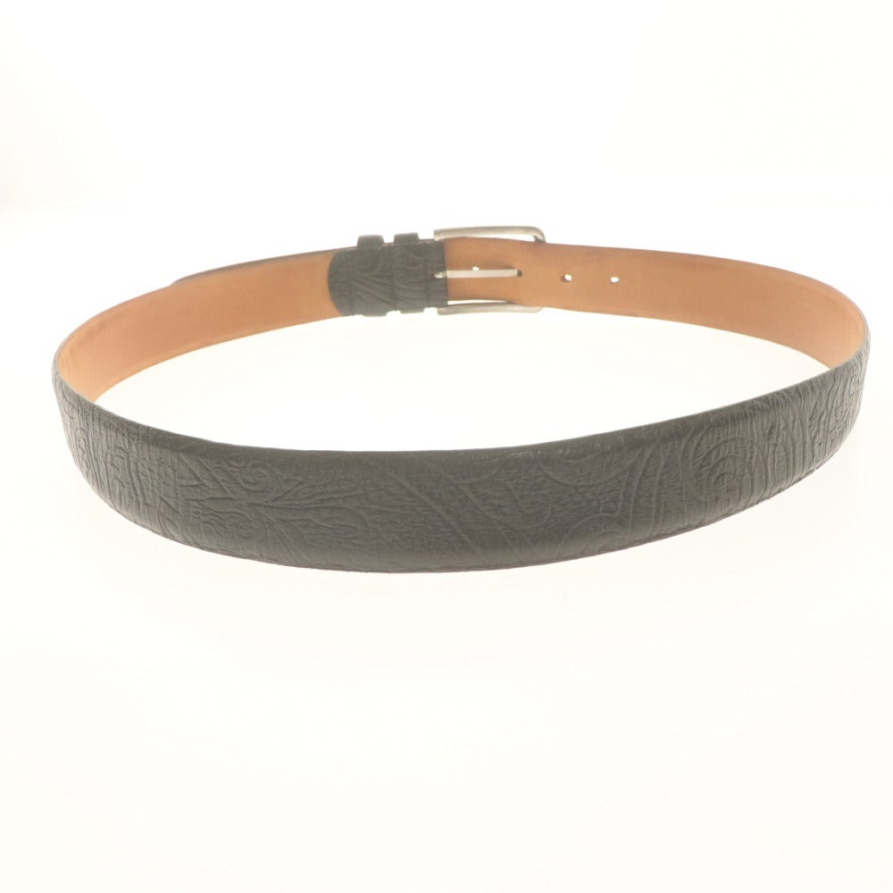 ■ ETRO Etro Belt Leather Paisley Pattern Men's 40/100 Black