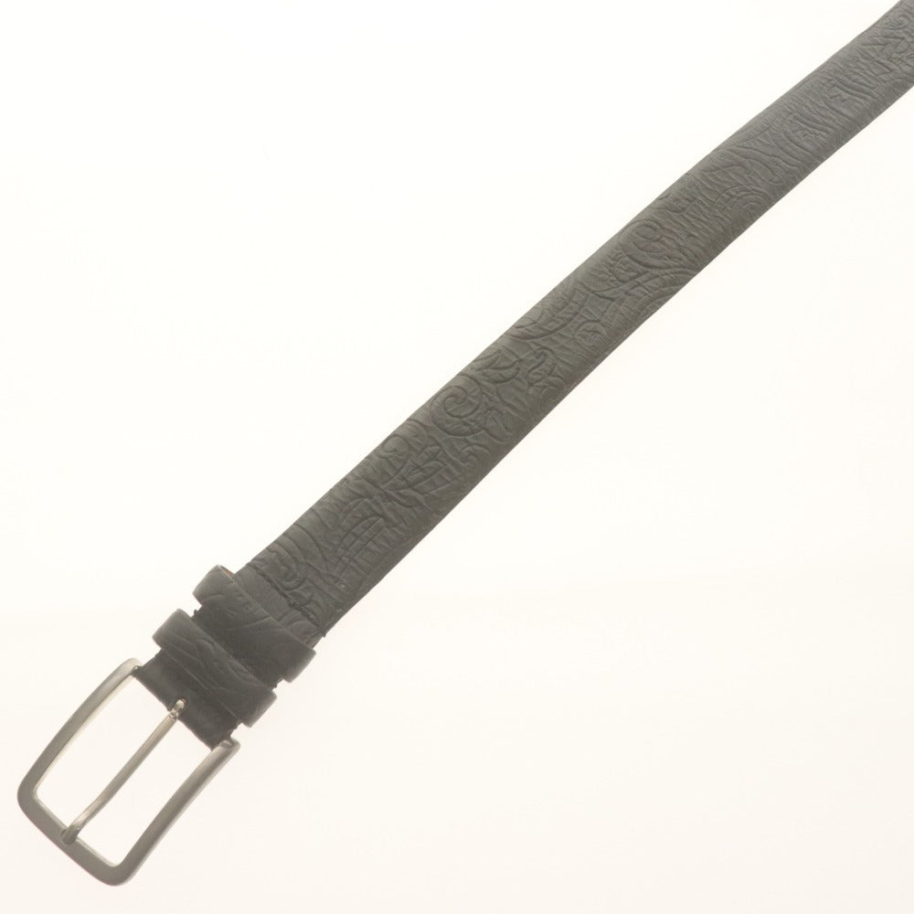 ■ ETRO Etro Belt Leather Paisley Pattern Men's 40/100 Black