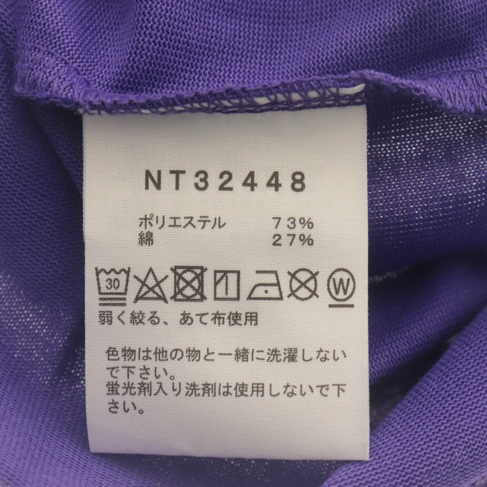 ■ THE NORTH FACE ノースフェイス Tシャツ 半袖 トップス S/S Nuptse Tee ロゴプリント メンズ L パープル タグ付き
