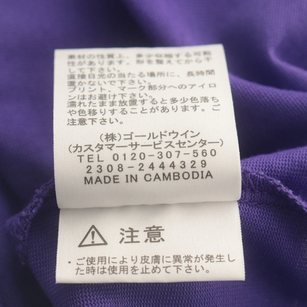 ■ THE NORTH FACE ノースフェイス Tシャツ 半袖 トップス S/S Nuptse Tee ロゴプリント メンズ L パープル タグ付き