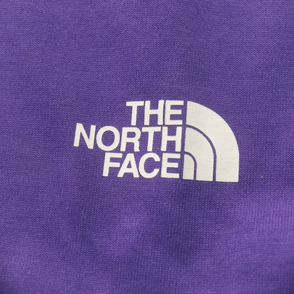 ■ THE NORTH FACE ノースフェイス Tシャツ 半袖 トップス S/S Nuptse Tee ロゴプリント メンズ L パープル タグ付き