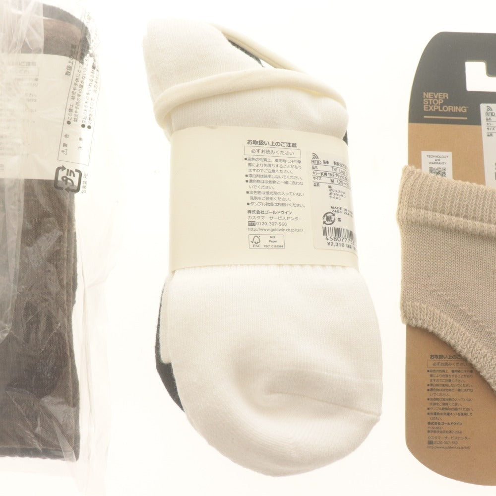 ■ THE NORTH FACE Socks, Set of 4, LIFE STYLE TREKKING SANDAL SOCKS, Sizes 25-27, 23-28, Unused