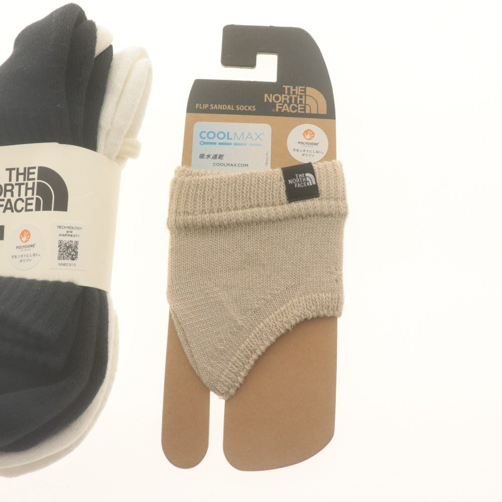 ■ THE NORTH FACE Socks, Set of 4, LIFE STYLE TREKKING SANDAL SOCKS, Sizes 25-27, 23-28, Unused