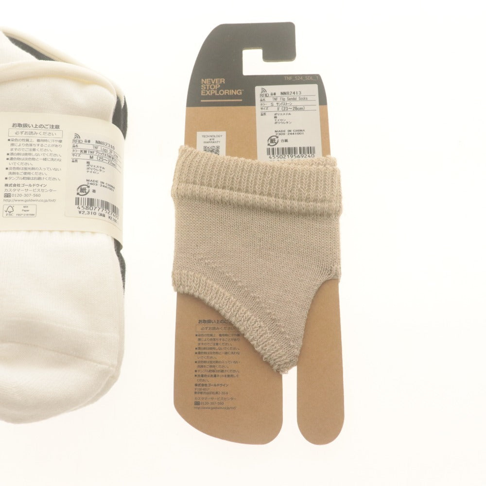 ■ THE NORTH FACE Socks, Set of 4, LIFE STYLE TREKKING SANDAL SOCKS, Sizes 25-27, 23-28, Unused