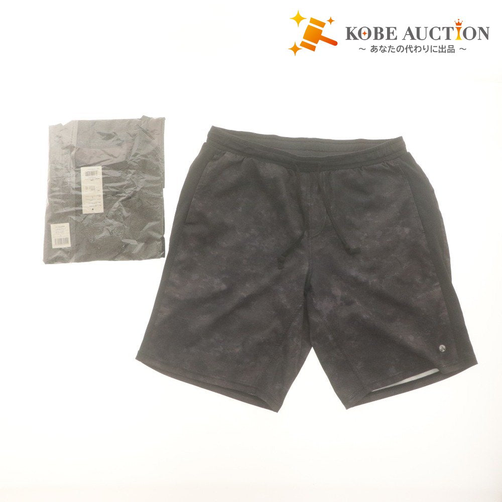 ■ SUKALA Yoga Wear Setup: T-shirt, Half Pants, Men's L, Gray/Black, With Bag