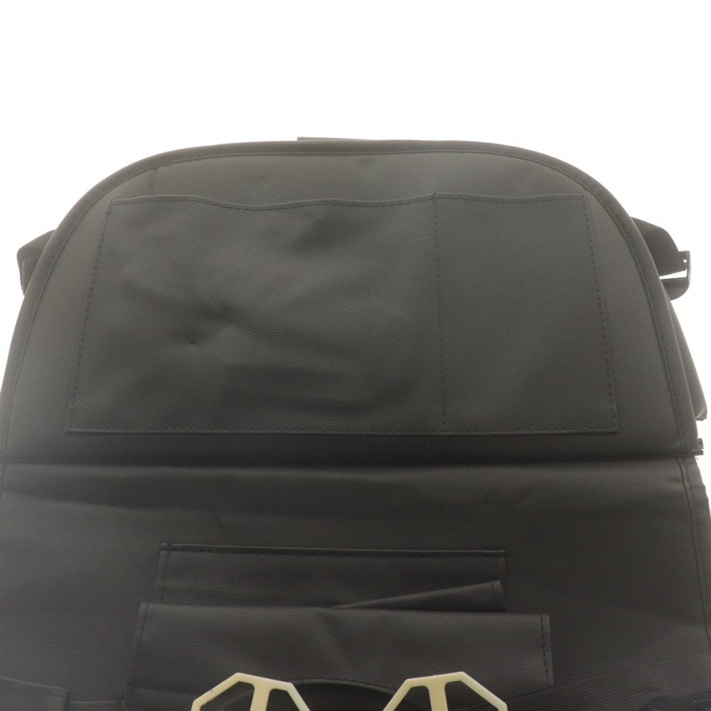 ■ 汎用シートバックポケット 自動車内収納ケース 小物入れ 汚れ防止 キックガード 黒 ブラック 全長64cm 未使用(汚有)