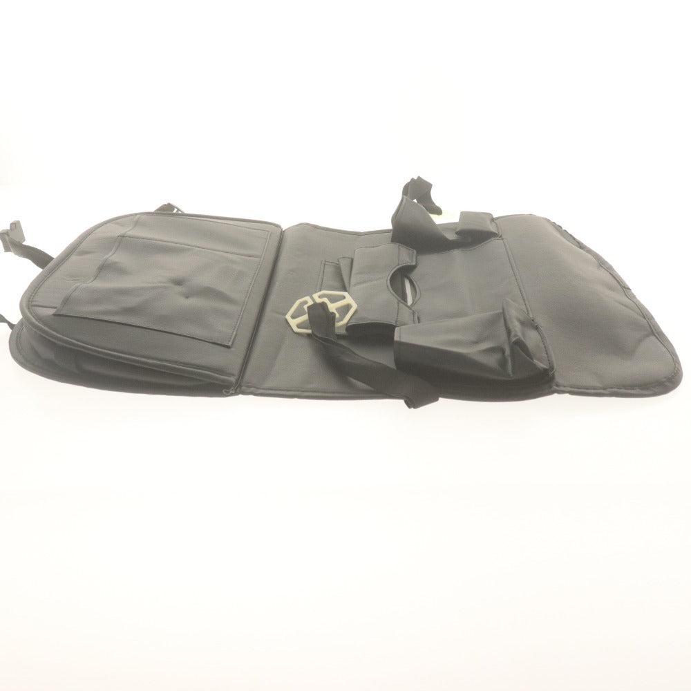 ■ 汎用シートバックポケット 自動車内収納ケース 小物入れ 汚れ防止 キックガード 黒 ブラック 全長64cm 未使用(汚有)