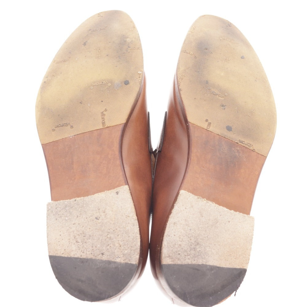 ■ グッチ ローファー 459301 靴 ローカット ホースビット 金具 メンズ 8 1/2 ブラウン