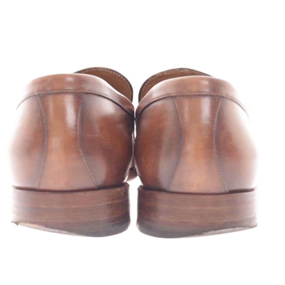 ■ グッチ ローファー 459301 靴 ローカット ホースビット 金具 メンズ 8 1/2 ブラウン