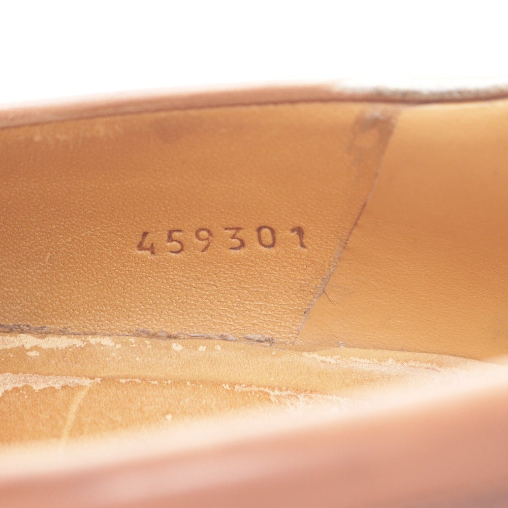 ■ グッチ ローファー 459301 靴 ローカット ホースビット 金具 メンズ 8 1/2 ブラウン