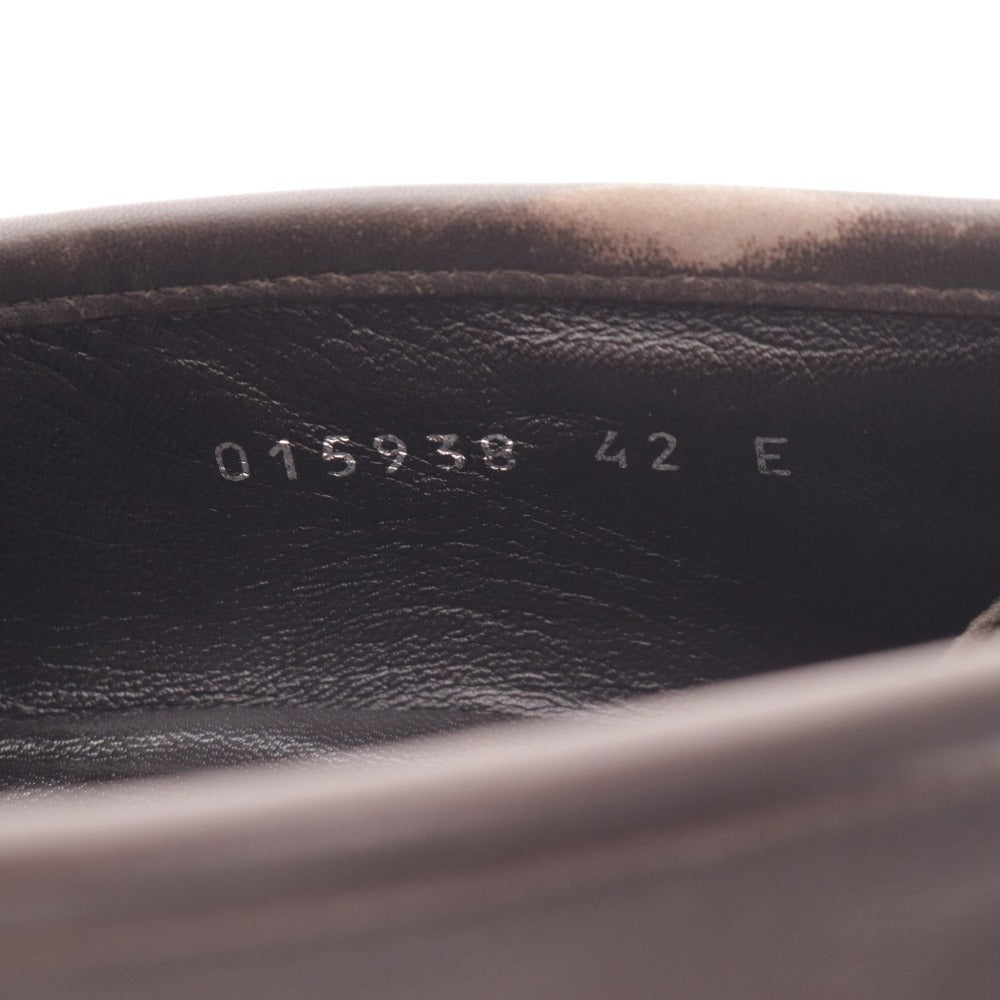 ■ グッチ ローファー 015938 靴 ローカット ホースビット 金具 メンズ 42 E ダークブラウン
