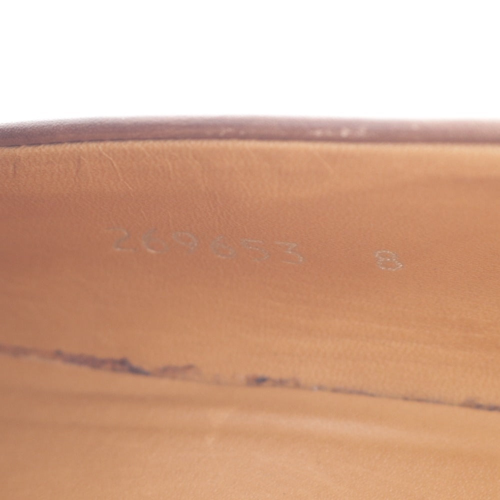 ■ Gucci Loafers 269653 Shoes Low-cut Horsebit Metal Fittings Men's Size 8 Brown