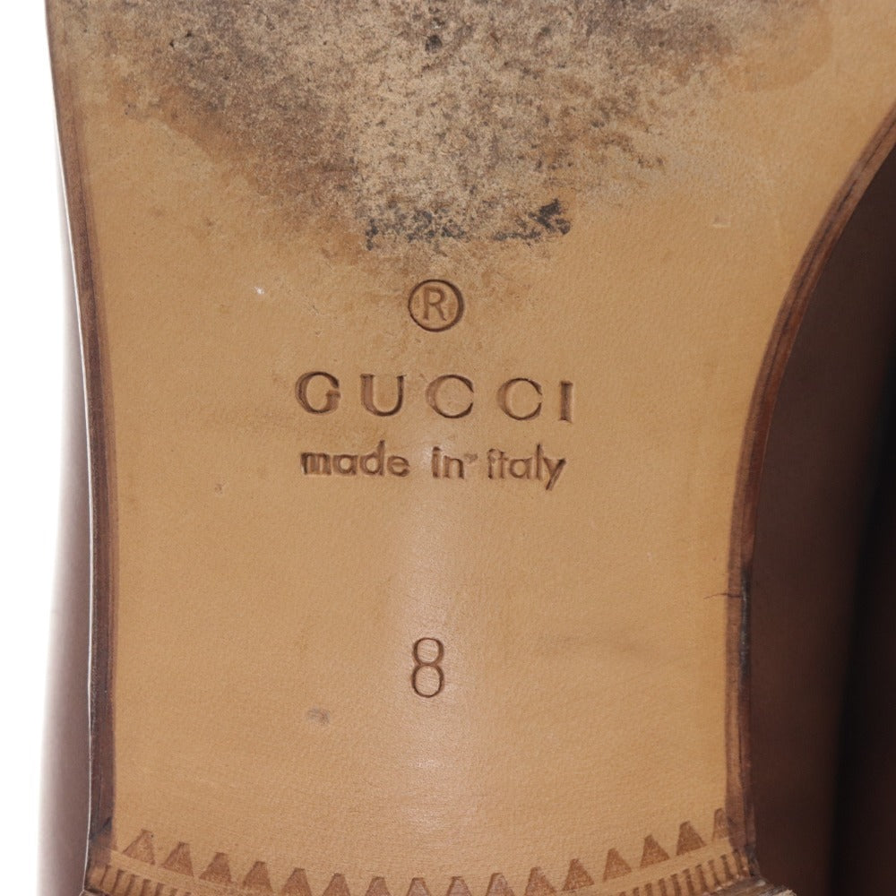 ■ Gucci Loafers 269653 Shoes Low-cut Horsebit Metal Fittings Men's Size 8 Brown