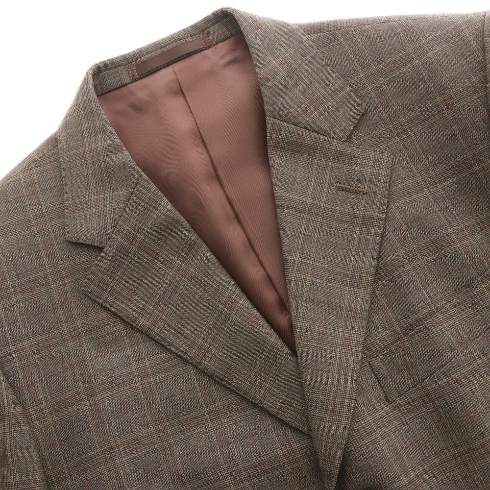 ■ ポールスミスロンドン スーツ 長袖 セットアップ ジャケット ボトムス グレンチェック日本製 メンズ L ブラウン グレー系