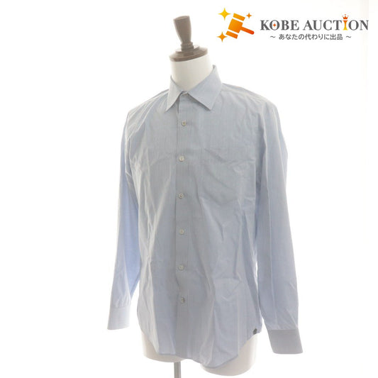 ■ Paul Smith Dress Shirt Long Sleeve Top Stripe Cotton Men's L Light Blue with Accessories