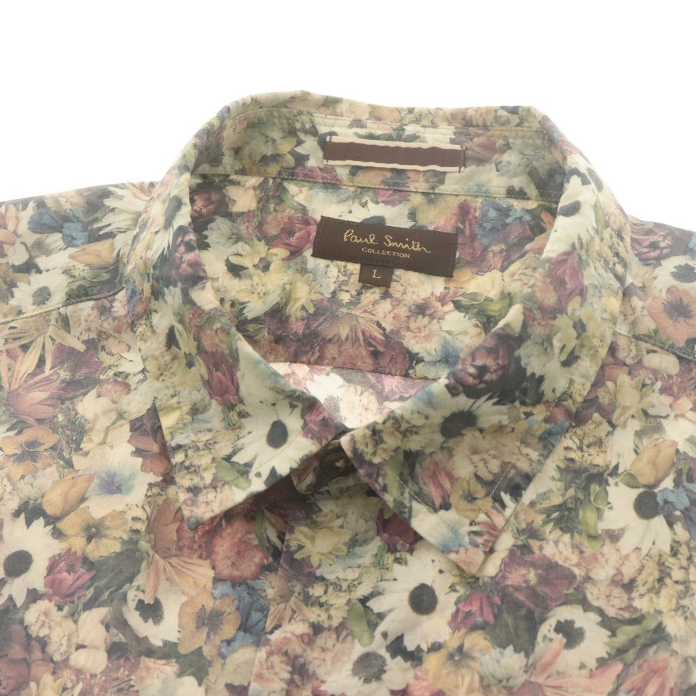 ■ Paul Smith ポールスミス シャツ カジュアルシャツ 長袖 トップス 花柄 コットン メンズ L マルチカラー