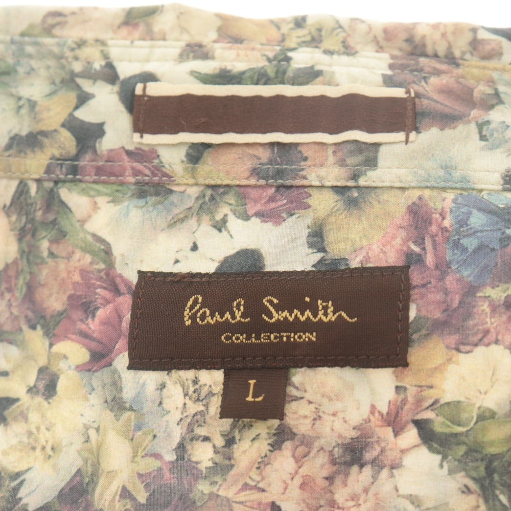 ■ Paul Smith ポールスミス シャツ カジュアルシャツ 長袖 トップス 花柄 コットン メンズ L マルチカラー
