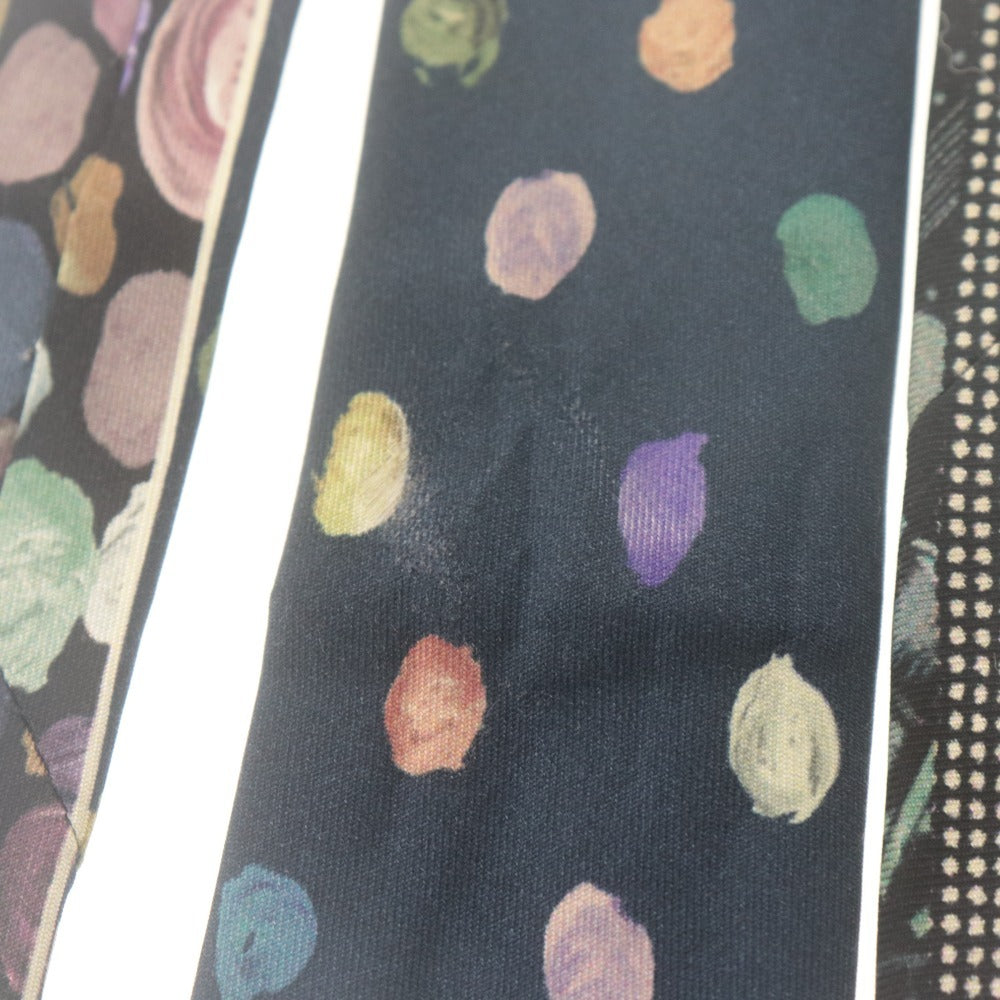 ■ Paul Smith ポールスミス ネクタイ 2本セット まとめ売り ドット 総柄 シルク メンズ ネイビー系 ブラック系 袋付き