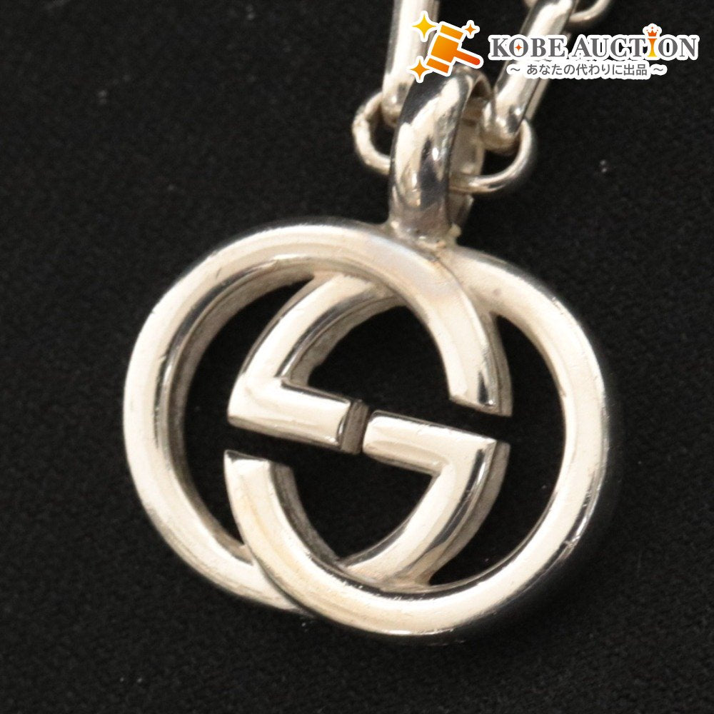 ■ GUCCI グッチ ネックレス アクセサリー インターロッキング G Ag925 メンズ レディース 22.6g シルバー付属品付き