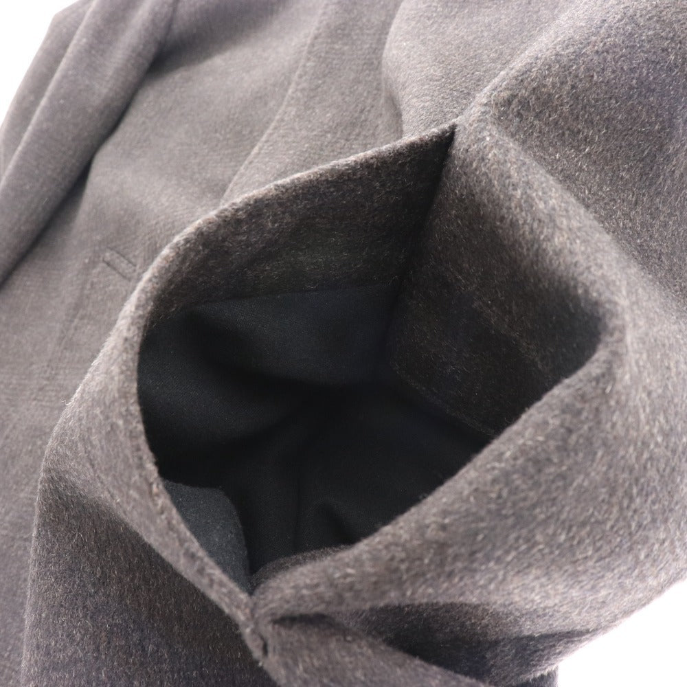 ■ Seville Row Long Coat Outerwear 100% Cashmere Check Men's L Black