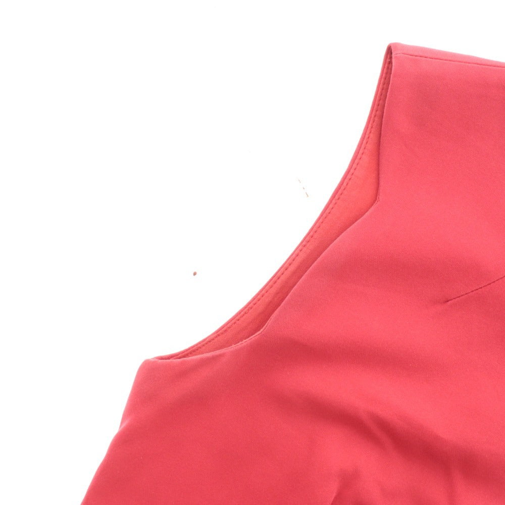 ■ Christian Dior Mini Dress Sleeveless Scallop Women's 38 Red